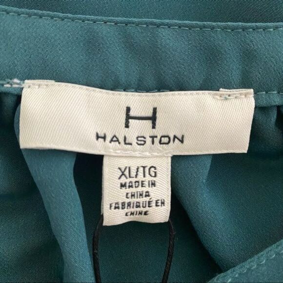 Halston Xl Blouse New With Tags Long Sleeve - Picture 7 of 7